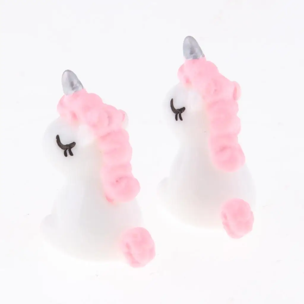 

Миниатюрная статуэтка единорога из смолы для сказочного сада, фигурка-кукла, украшение для сада и кукольного домика