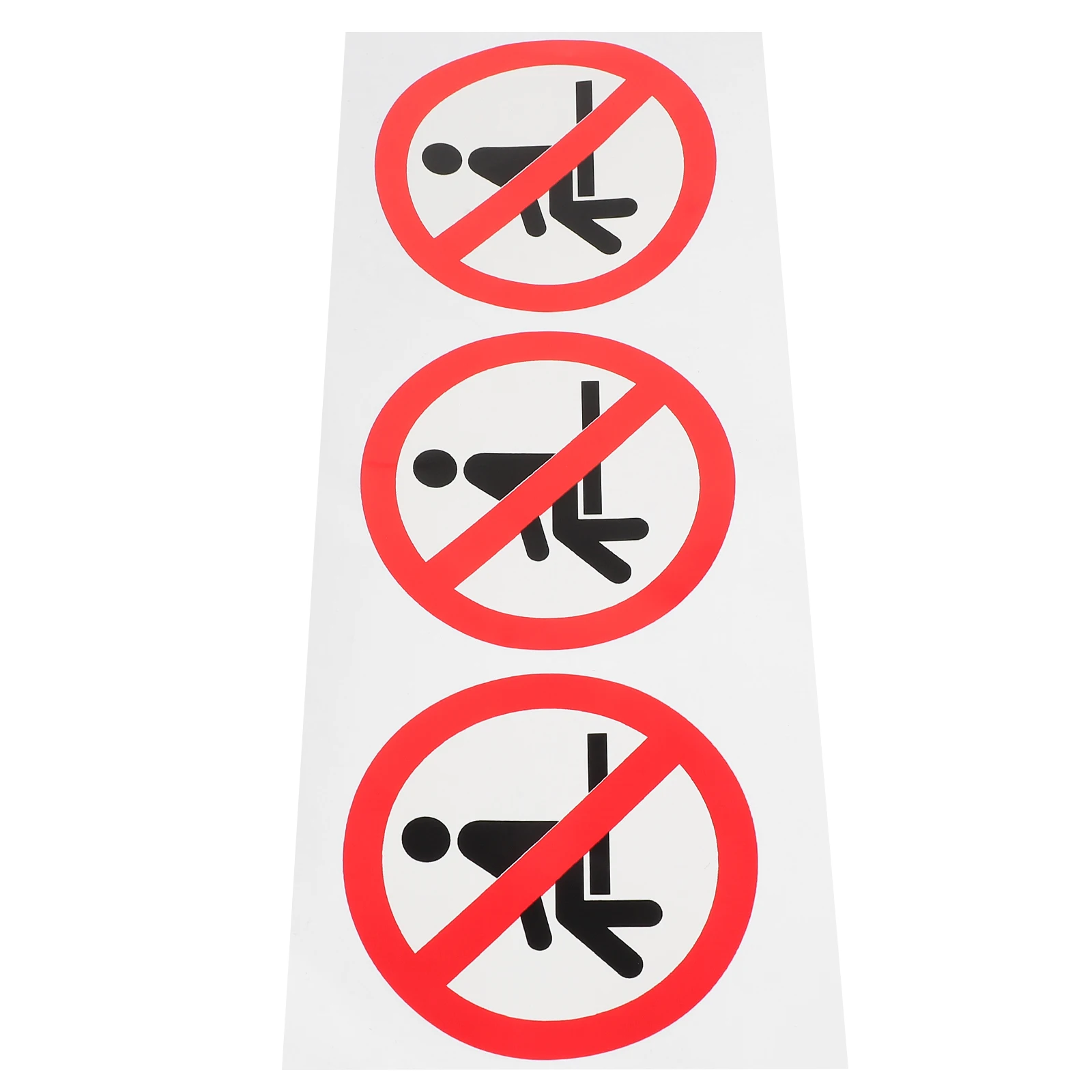 

3PCS Safety Warning Stickers No Sitting 8x8cm PVC Self Adhesive Removable Decals Traffic Signs Industrial Alert