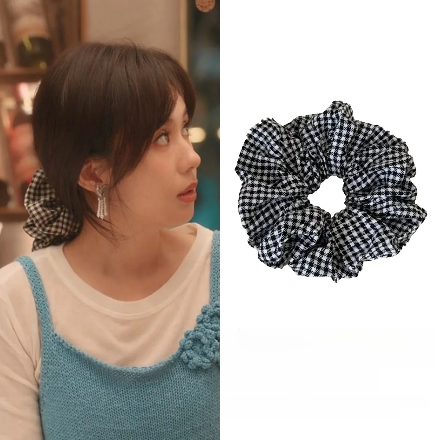 elasticos-de-cabelo-xadrez-preto-e-branco-femininos-versateis-grandes-faixas-de-cabelo-elasticas-estilo-simples-material-de-t