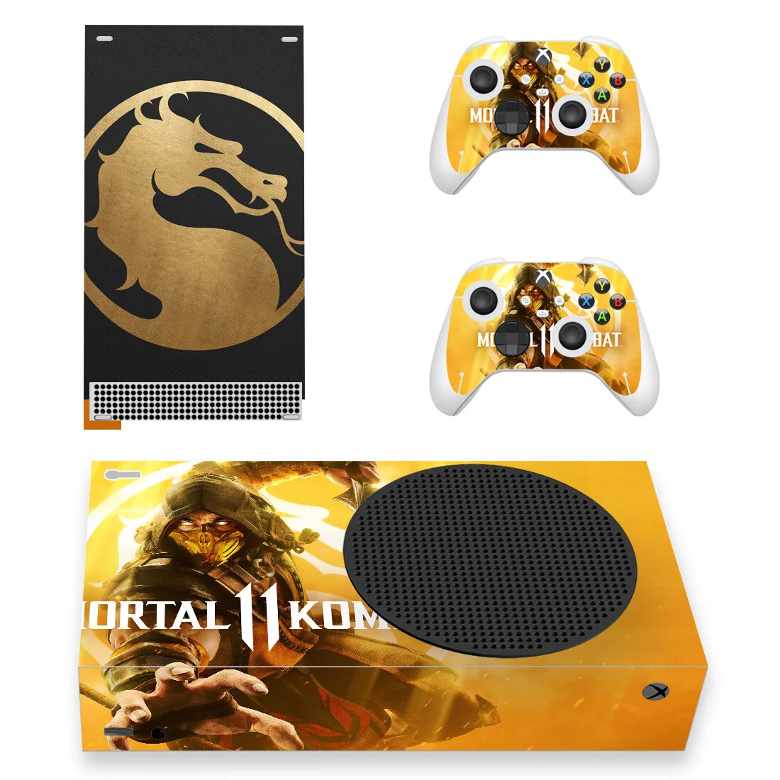 MORTAL KOMBAT Style Xbox Series S Skin Sticker for Console & 2 Controllers Decal Vinyl Protective Skins Style 1