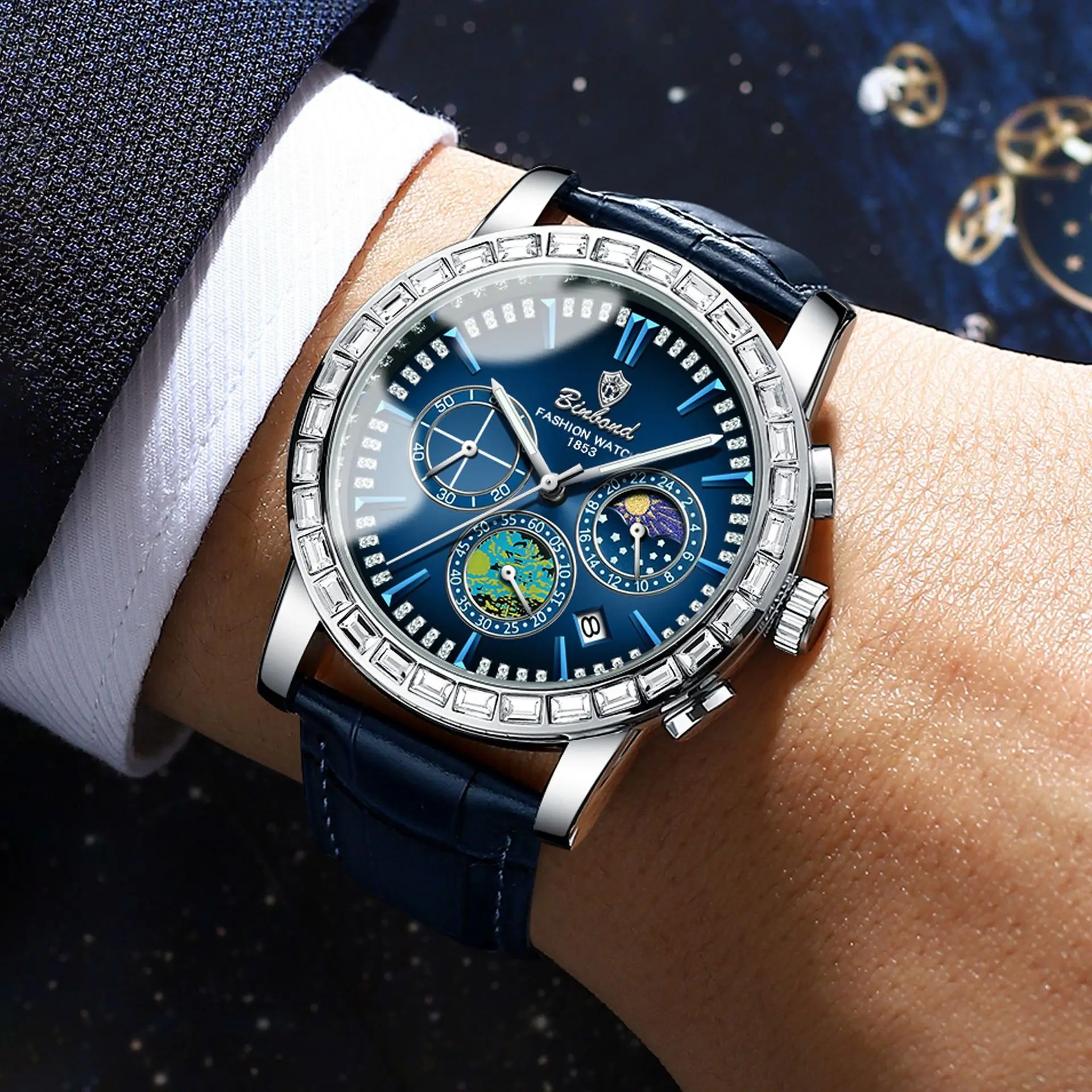 

AL-169 Новые мужские кварцевые часы, модные водонепроницаемые светящиеся электронные мужские часы из нержавеющей стали