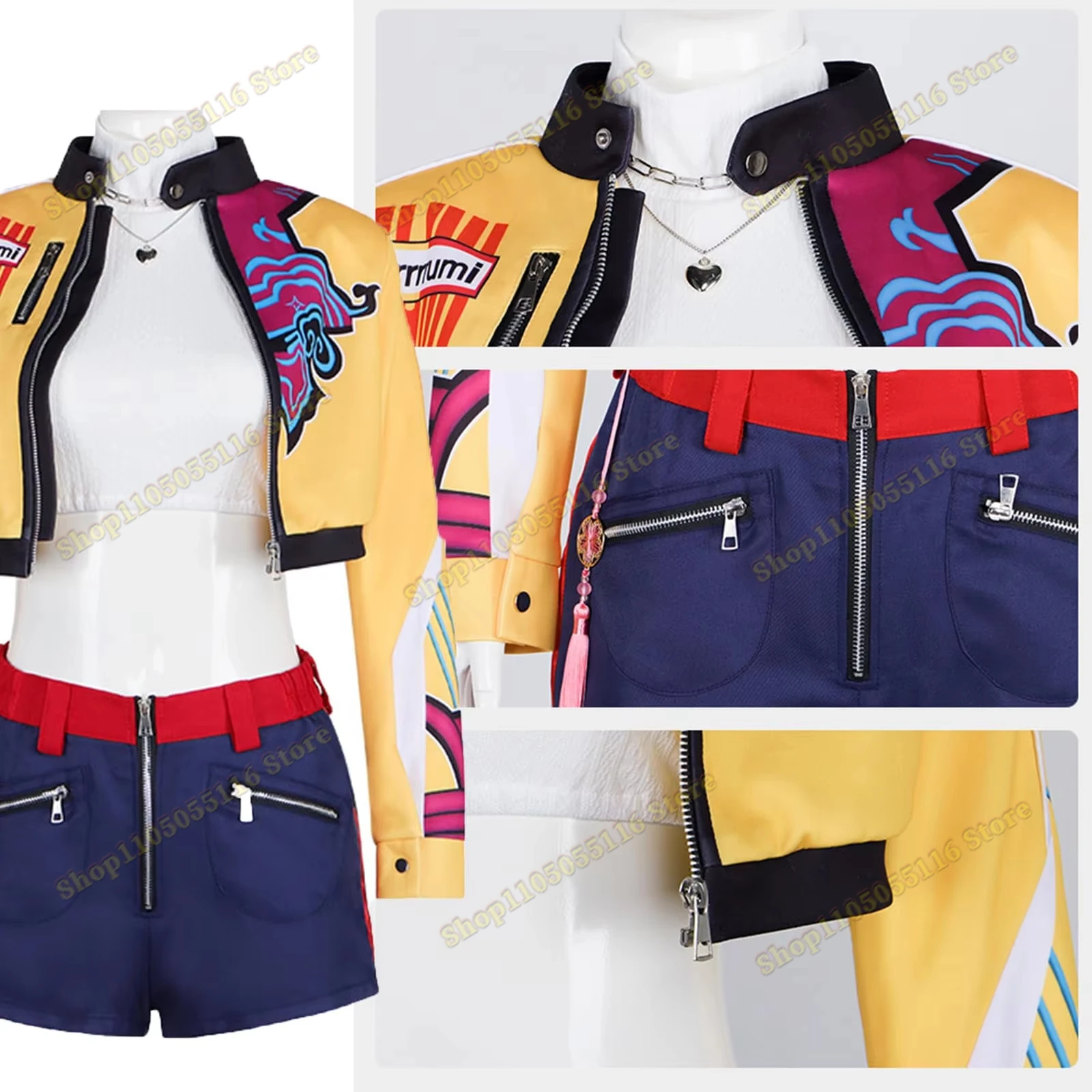 Hot KPop Demon Hunters คอสเพลย์เครื่องแต่งกายสําหรับเด็ก Zoey คอสเพลย์แฟนตาซีชุดสวมบทบาทวิกผมแหวนฮาโลวีน Carnival Party ชุด