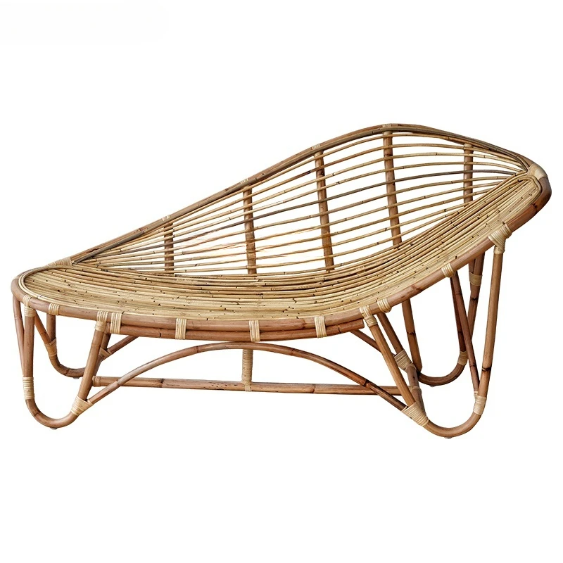 

Chaise Longue Rattan Chair Home Rattan Simple Comfortable Outdoor Balcony Nap Chair Backrest Sofa