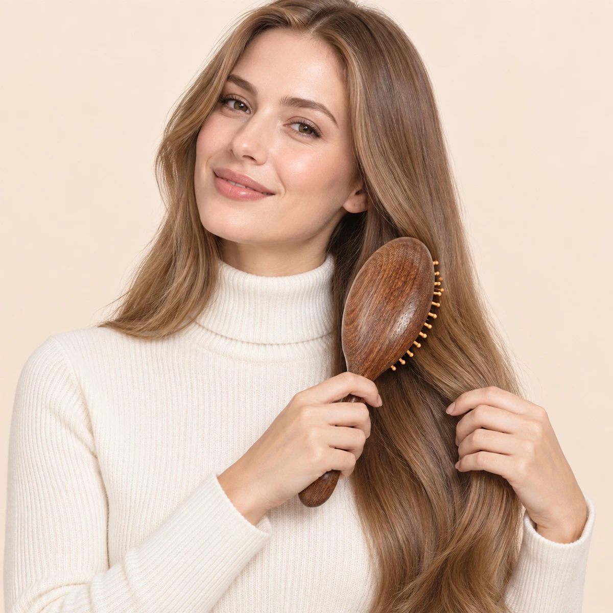 Wood Air Cushion Hair Brush Detangling Scalp Massage Comb Suitable For Household Use Salon Hair Styling Tools Holiday Gift