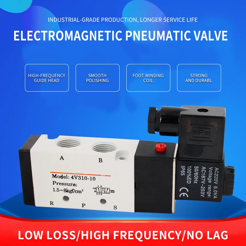 CNAOM 4V310-10 Pneumatic Electric Solenoid Valve Control Air Gas Magnetic Valve DC12V DC24V AC110V AC220V Coil Volt