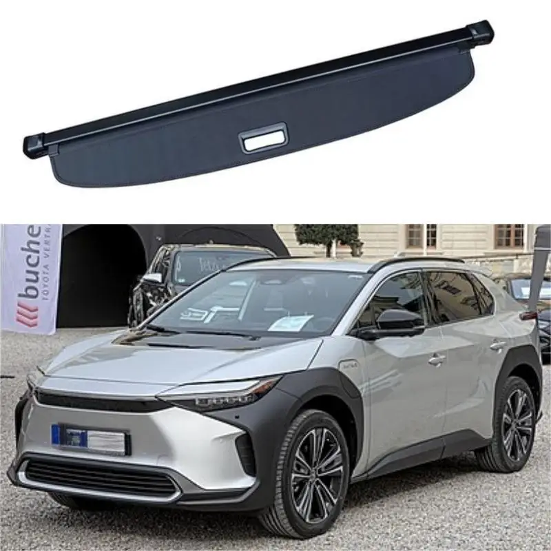 Black Canvas Rear Trunk Shade Retractable Cargo Cover for Toyota BZ4X