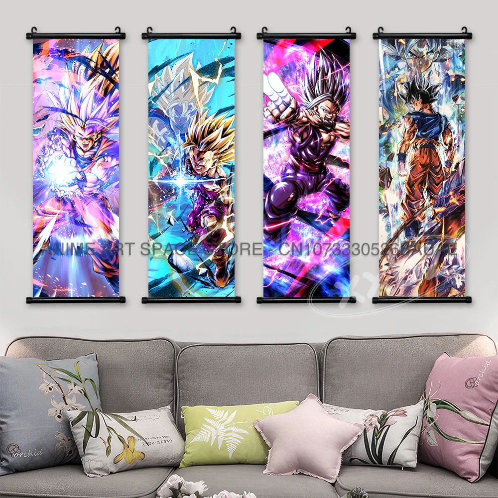 Dragon Ball Z Hanging Painting Anime Decorative Picture Vegeta Poster Computer Room Decoration Goku Kawaii Warm Blood Wall Art