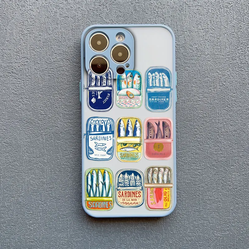 Sardinenfarbe Fisch Lustige Handyhülle für iPhone 17 16 15 14 Pro Max 16 15 Plus 13 12 Mini 11 Pro Max XR XS X Stoßfeste Abdeckungen – Detail 7