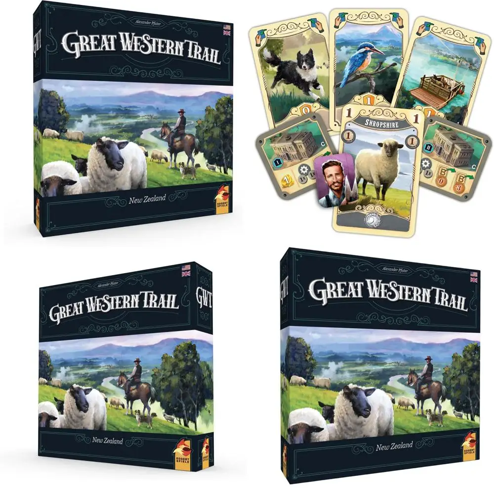 

Приключение ранчой крупного рогатого скота в Новой Зеландии: стратегическая настольная игра для детей от 12 лет, 1–4 игроков, 75–150 мин.