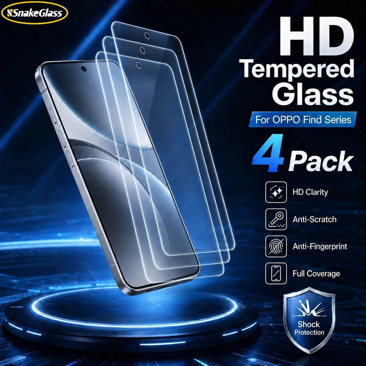 Oppo Find X8 - 4PCS Tempered Film for OPPO Find