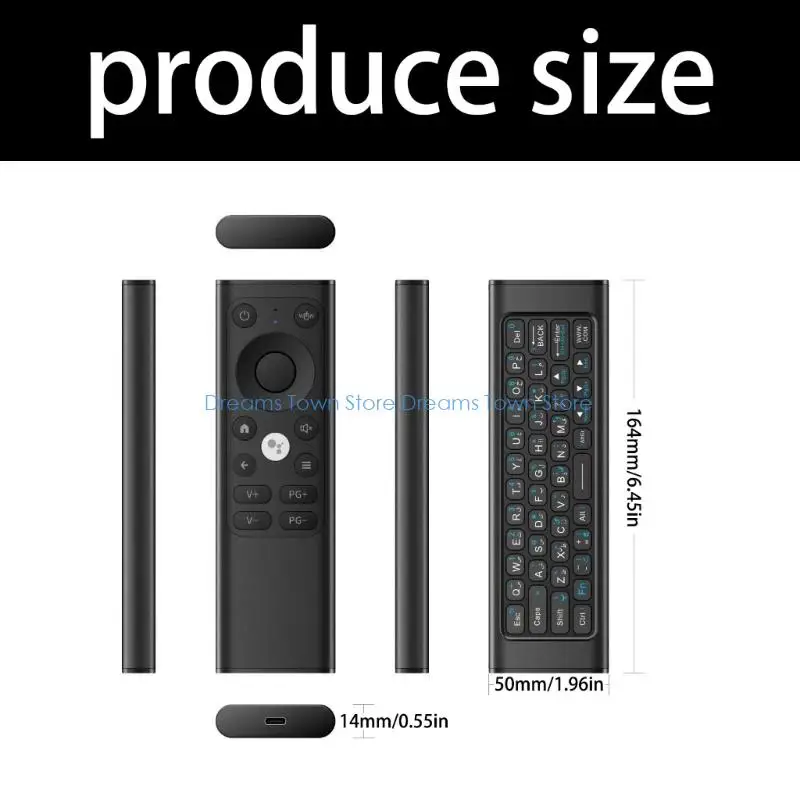 HX6A قابلة لإعادة الشحن Air Voice Remote 2.4g اللاسلكي يتميز بتكنولوجيا الدوران والوضع اللاسلكي المزدوج للسفر والمكاتب #6