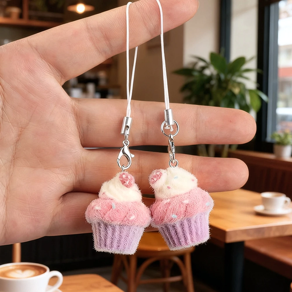 2026 الاتجاه الجديد يتدفقون ثلاثية الأبعاد الوردي الفراولة كعكة الحبل لطيف الهاتف Charms قلادة Kawaii ديناصور المفاتيح سماعة الزينة #1