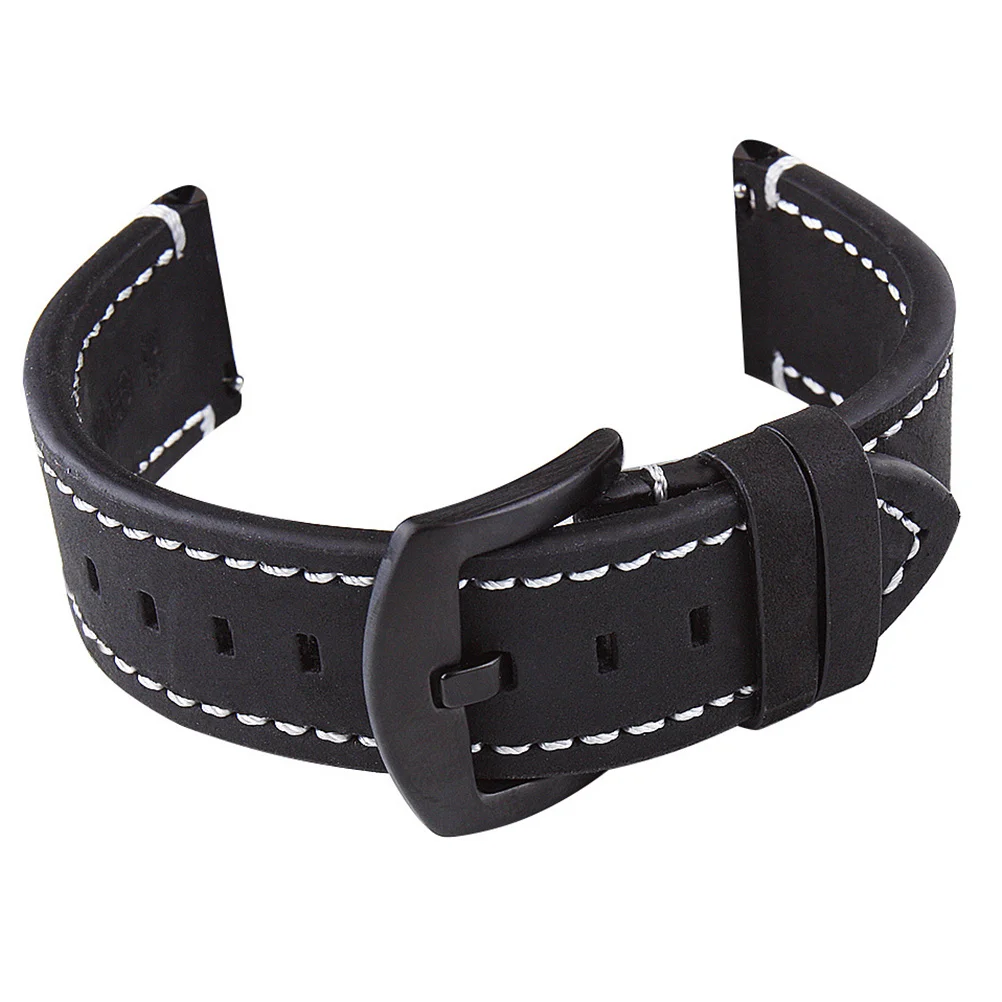 

1Pcs Watch Strap Black 18mm Durable Comfortable Retro Replacement Smartwatch Band Compatible S3