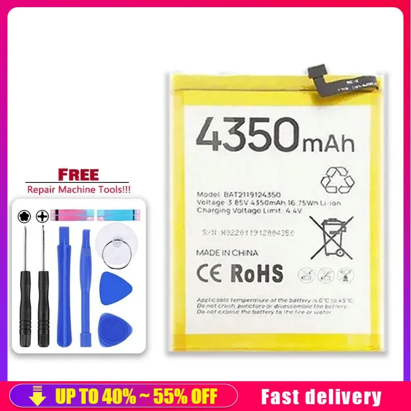 

4350mAh Cell Phone Portable Battery BAT2119124350 For DOOGEE X93 Replacement Rechargeable Mobile Phone Batteries