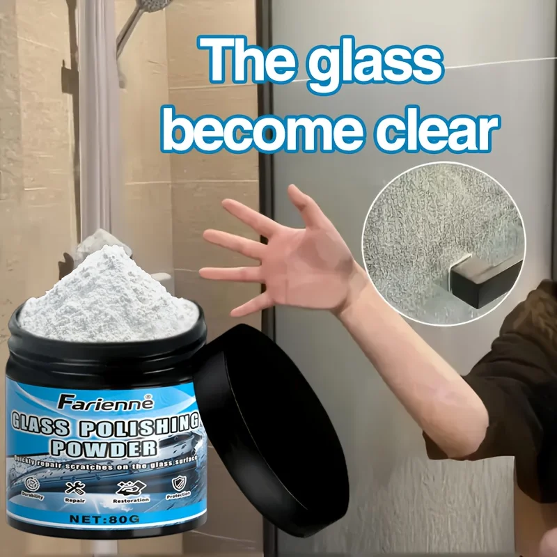 مسحوق تلميع زجاجي متعدد الوظائف، لمرايا حمام السيارات، يستعيد وضوح السطح بسرعة، تلميع احترافي #1