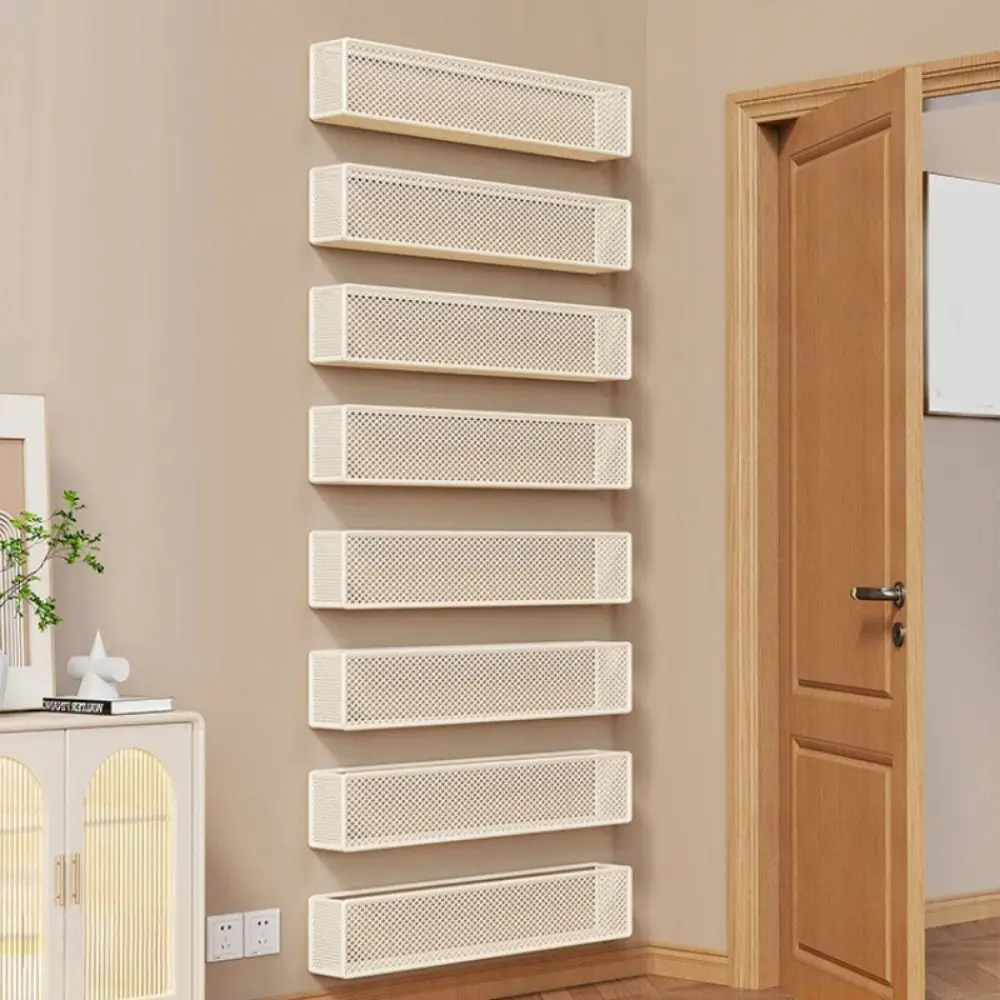 

Simple Metal Picture Book Sorting Rack Punch Free Ultra Narrow Art Bookshelf Space Saving Picture Book Storage Rack School