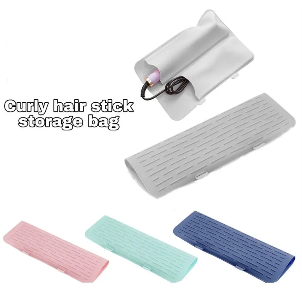 

Silicone Hair Curling Wand Cover Heat Insulation Anti-scald Hair Curling Iron Storage Bag Curling Iron Heat Protectors Travel
