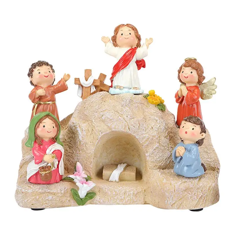 Jesus Christ Statue Jesus Tomb Set Ascension Day Scene Jesus Figurine,  Jesus Holy Figurine Jesus Ascension Day ornament