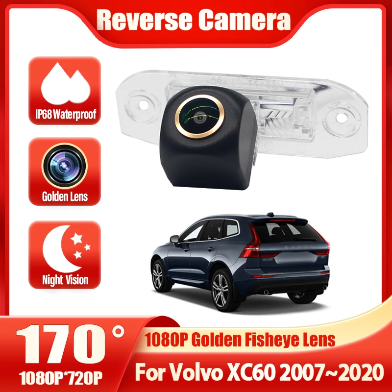 Car Rear View Camera For Volvo XC60 2007~2011 2012 2013 2014 2015 2016 2017 2018 2019 2020 Full HD CCD Waterproof high quality
