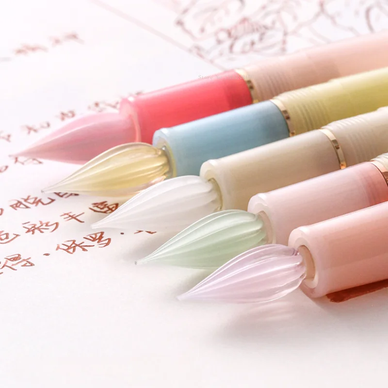 Jinhao 82 Fountain Pen Glass Pen Tip Set Dipped Pen EF Tip Writing Supplies Student Stationery Painting Art Supplies