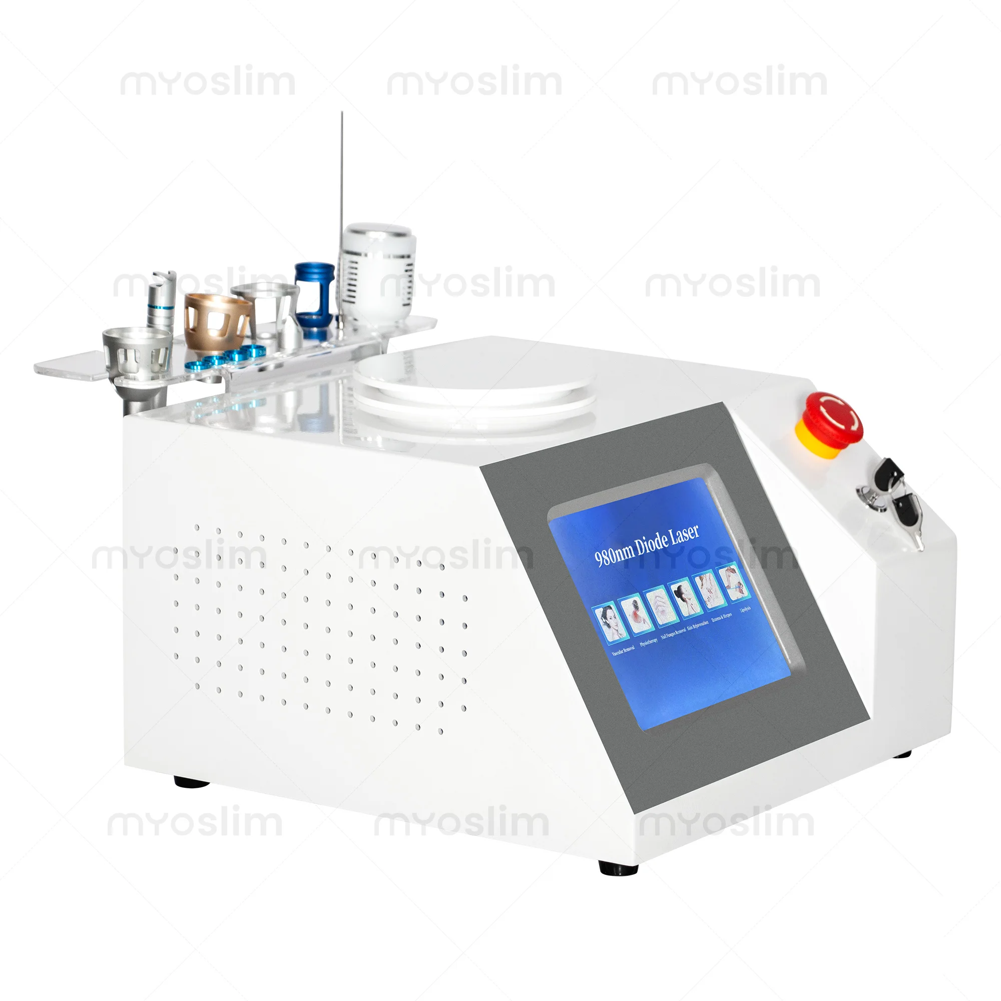 980nm 6-en-1 traitement des varices fongique des ongles rajeunissement de la peau laser diode équipement de beauté instrument professionnel