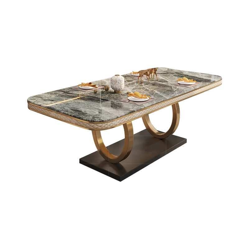 Bright rock slab light luxury high-end modern simple household small apartment restaurant furniture