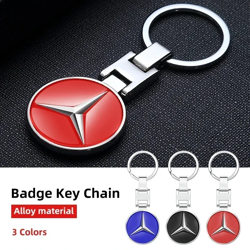 Metal Logo Key Chain Luxury Car Keychain For Mercedes Benz A C GLC GLA GLE GLB Class W177 W205 W212 W213 X253 X156 W166 X247