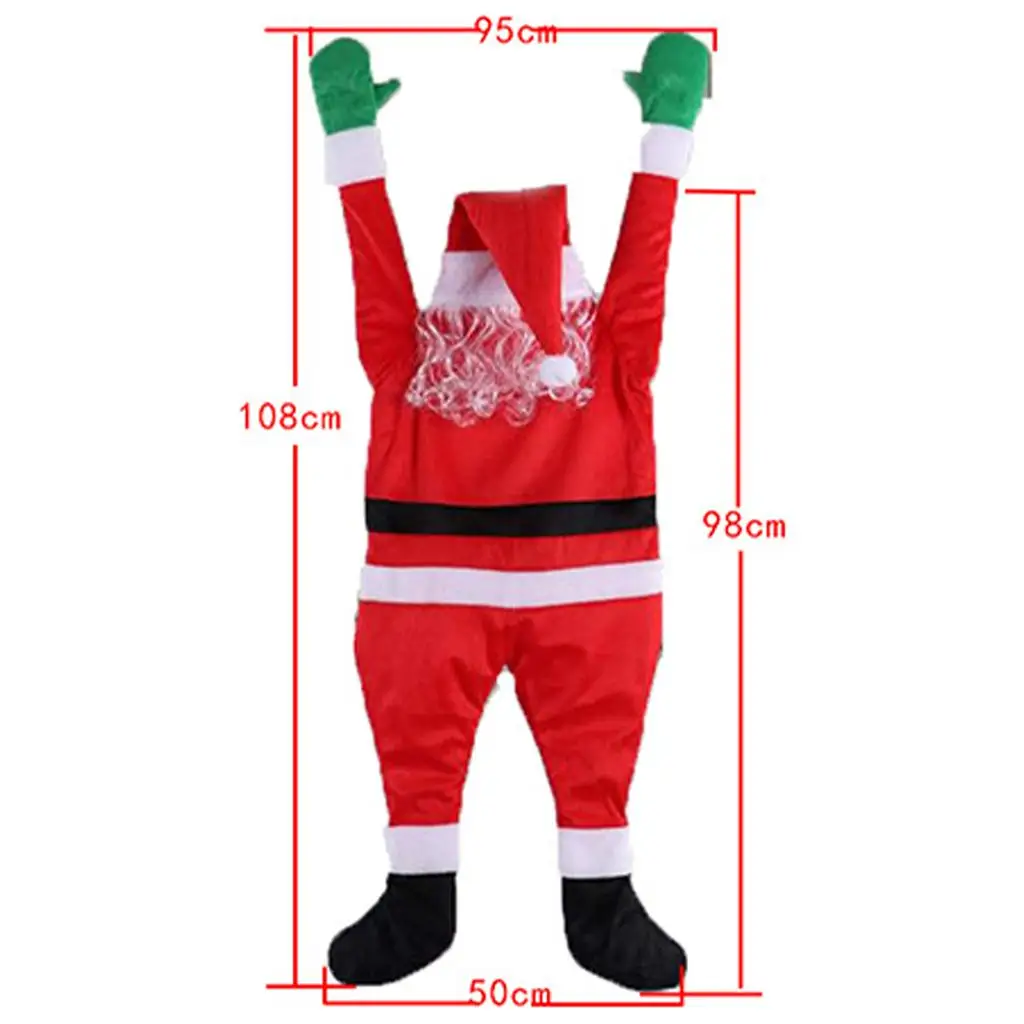 Christmas Pendant Home Decoration Santa Claus Clothes Window Door Hanging Drop Ornaments Outdoor Farmhouse