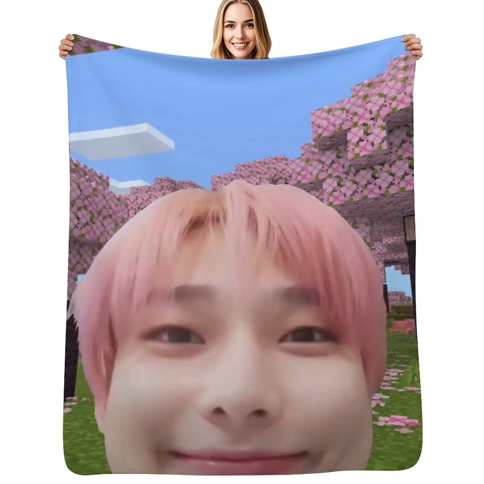 

Sunoo's Cherry Blossoms Throw Blanket Thin Soft Blanket for Summer Night Sleeping
