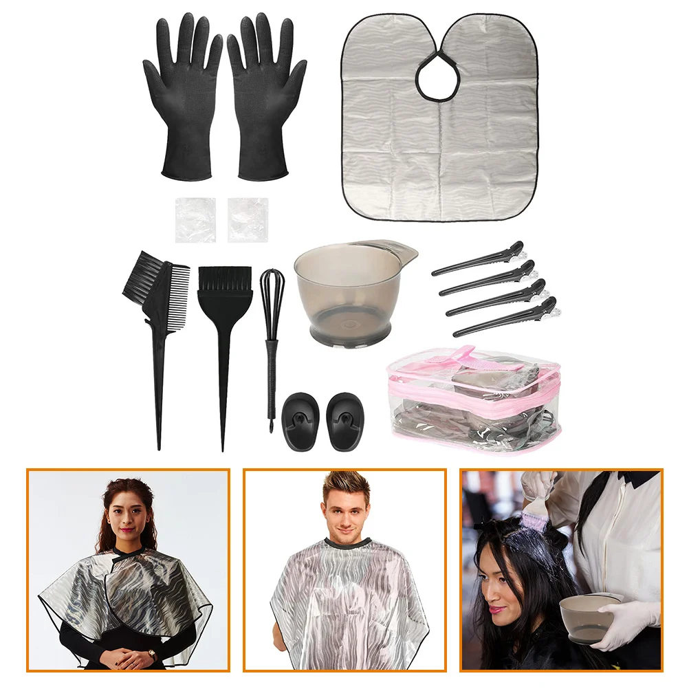 Salon Hair Dyeing Tool Coloring Dying Accessory Kit DIY Tools Gloves Shawl