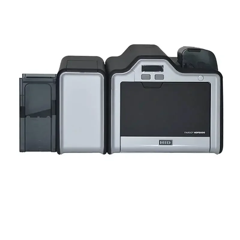 Fargo-HID HDP5000 Professional Card Printer with Lamination Anti-Tamper Features Fast Reliable for ID Badges Access Control