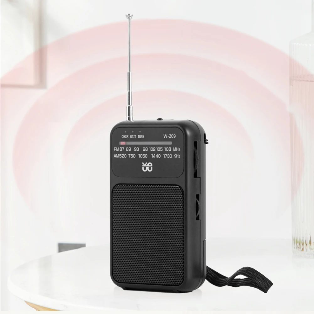 

Portable Pocket AM FM Radio Battery Operated Pointer Radio with 3.5mm Headphone Jack Mini Radio Receiver for Senior Home Walking
