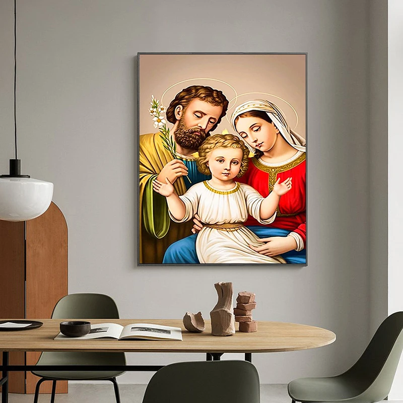 RUOPOTY Diamond Painting Religion Hot Sale Full Square Diamond Embroidery Portrait Mosaic Art Kits Virgin Mary Handmade Hobby