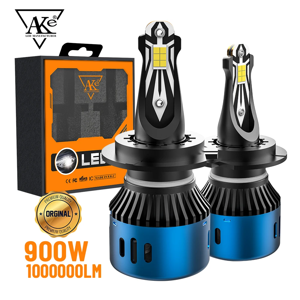 

AKE 1:1 Plug&Play H7 H4 Светодиодная автомобильная фара H11 H1 9005 9006 HB3 HB4 Автомобильная лампа 6000K Canbus Turbo высокой мощности Автомобильная лампа Противотуманные фары