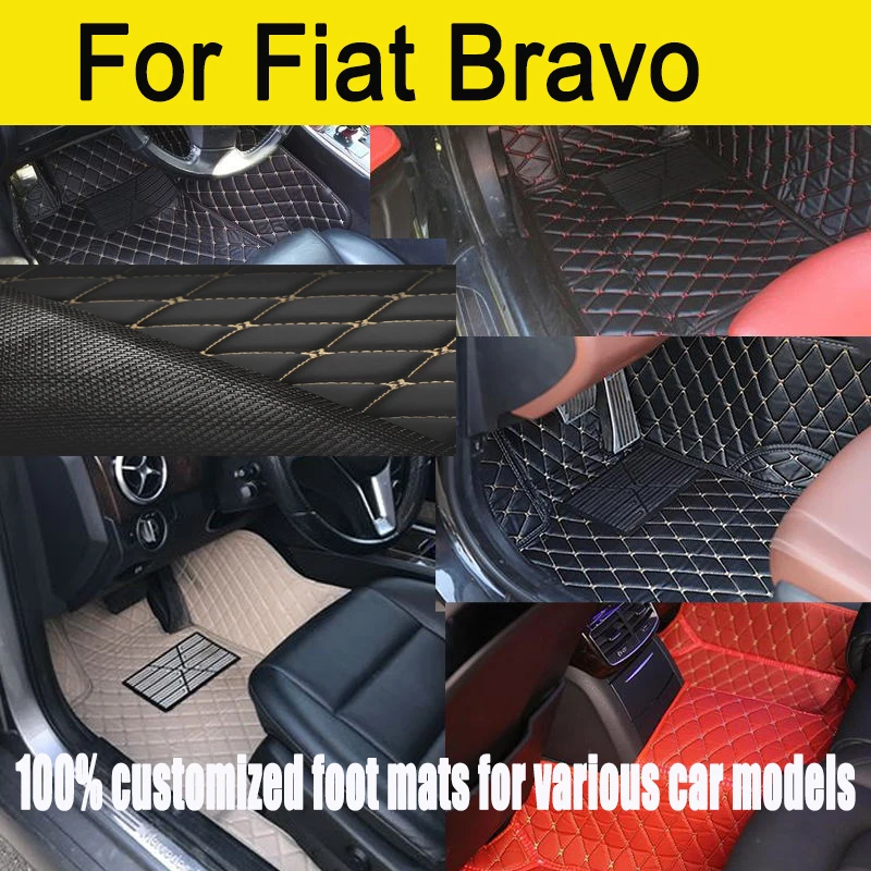 

Автомобильные коврики для Fiat Bravo 2008 2009 2010 2011 2012, автоматические подушечки для ног, автомобильный ковер, аксессуары для интерьера