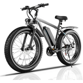 Image Electric Bike Peak 1000W 26" X 4.0 Electric Bike with 48V 13Ah Removable Battery, 7Speed, Top 26Mph, Up To 60 Miles