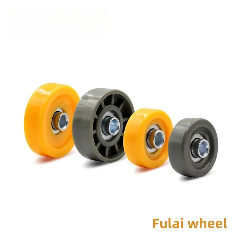 4 PCS 38/48 Sealed Plastic Coated Bearings Steel Deep U-Groove Guide Pulley Guide Rail Ball Bearing Rollers