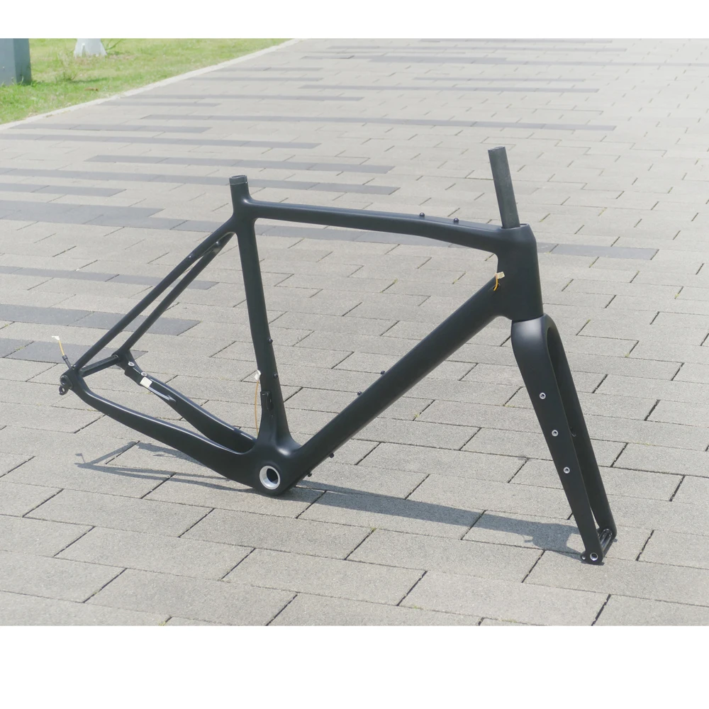 

0012# Internal Cable Routing Highest Modulus Carbon Monocoque Full Carbon UD Matt Gravel Bike Bicycle Gravel Frame And Fork