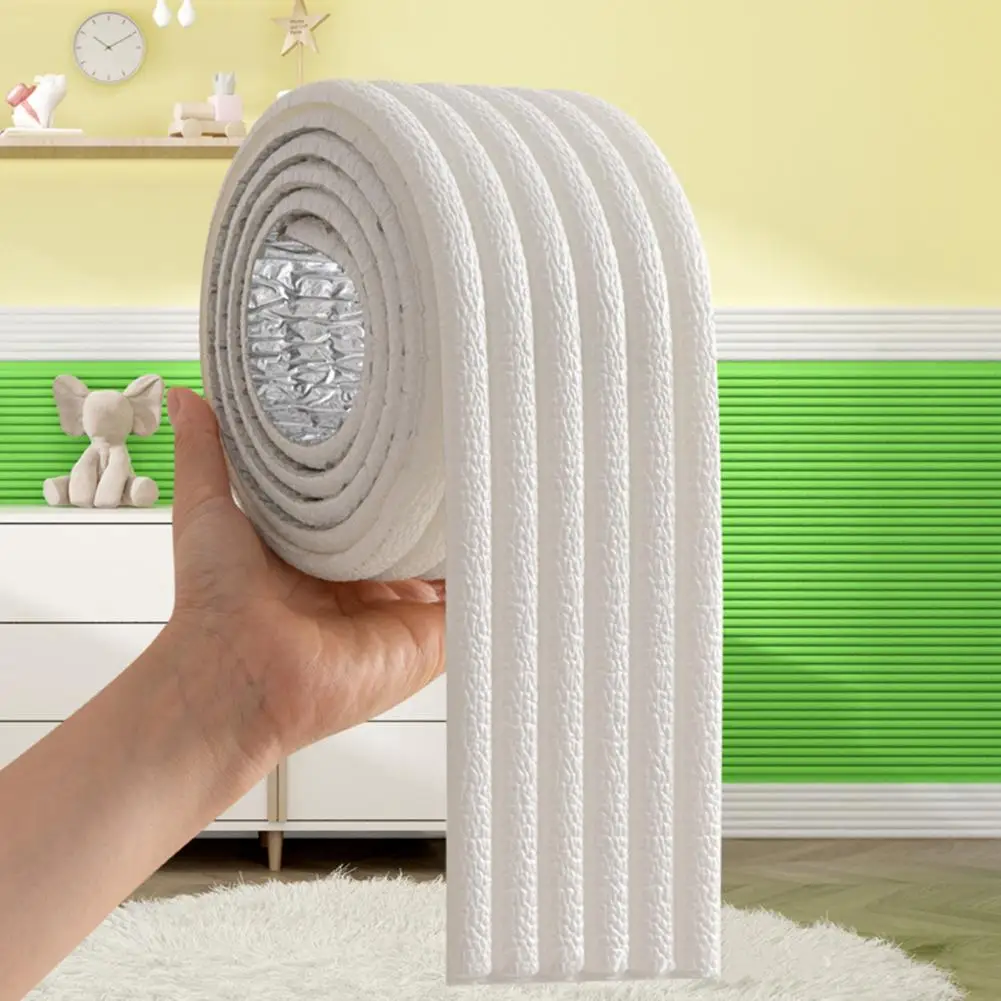 200x10CM Baby Proofing Strip Cuttable Self-Adhesive 8MM Thick Safety Foam Bumper Guard Furniture Corner Desk Table Edge Protect