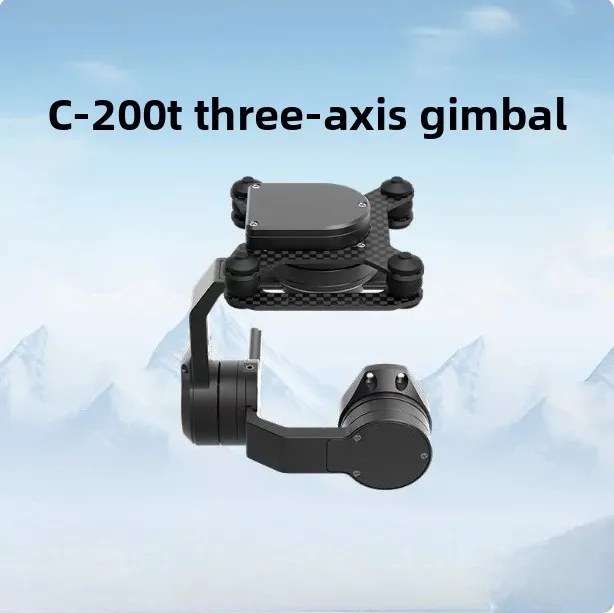 C-200T three-axis FPV stabilized gimbal, suitable for load equipment below 200g, support head direct connection