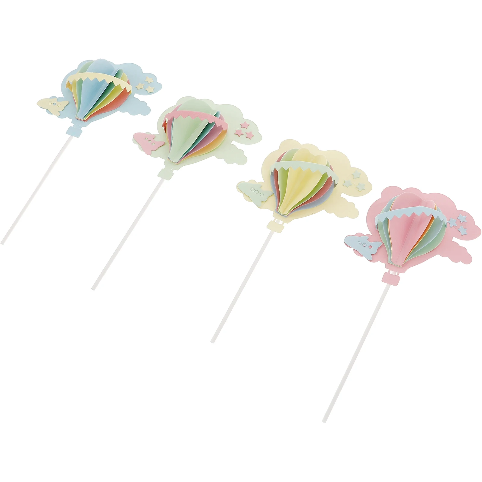 

4pcs Three-dimensional Cloud Decoration for Baby Cake Balloon Topper Airplane Party Cake Decor Festive Supplies