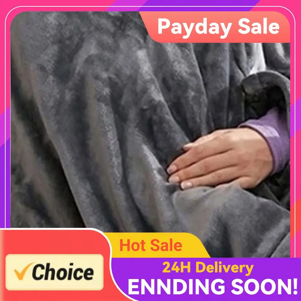 

USB Electric Heated Blanket, 3 Heating Levels Wearable Coral Velvet Fleece Cape, Fast Heating Pad Throw Blanket
