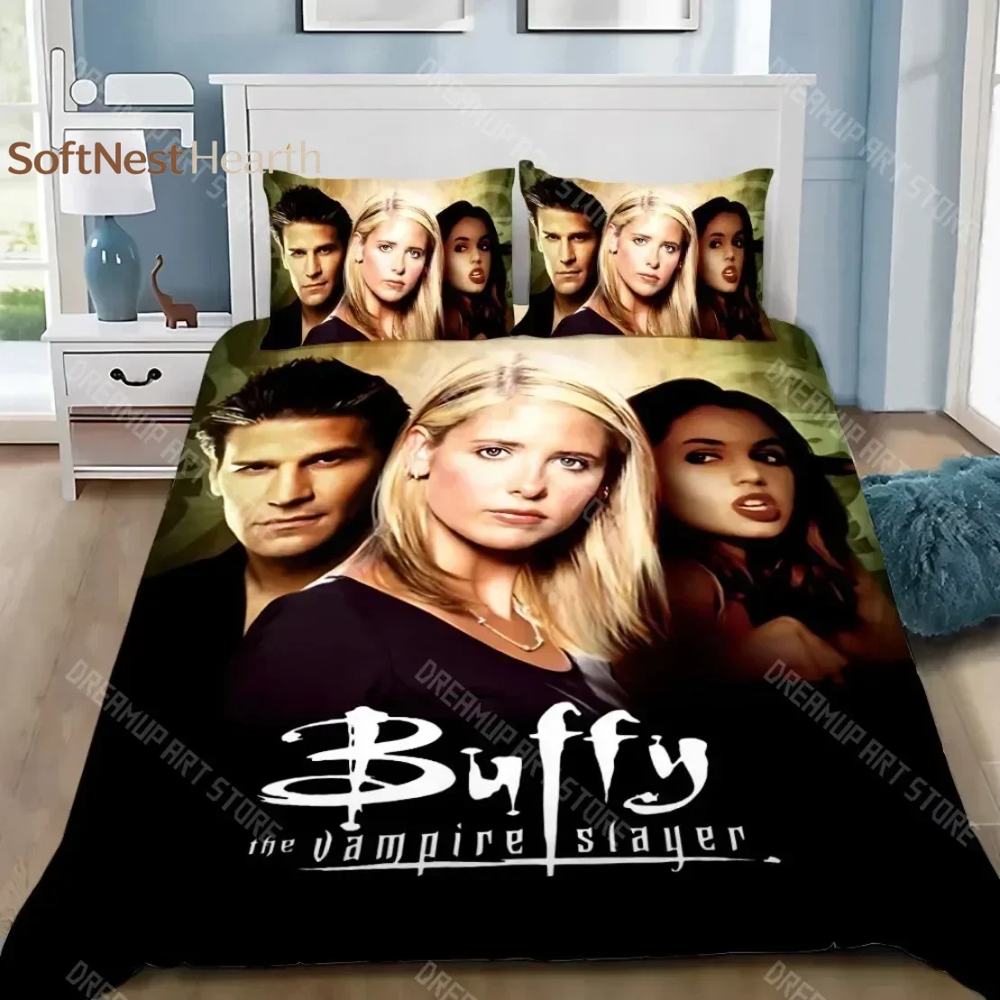 2026 3D Print Buffy The Vampire Bedding Set Buffy The Vampire Slayer Duvet Cover Set Bedroom Duvetcover Sets Single Twin Queen K