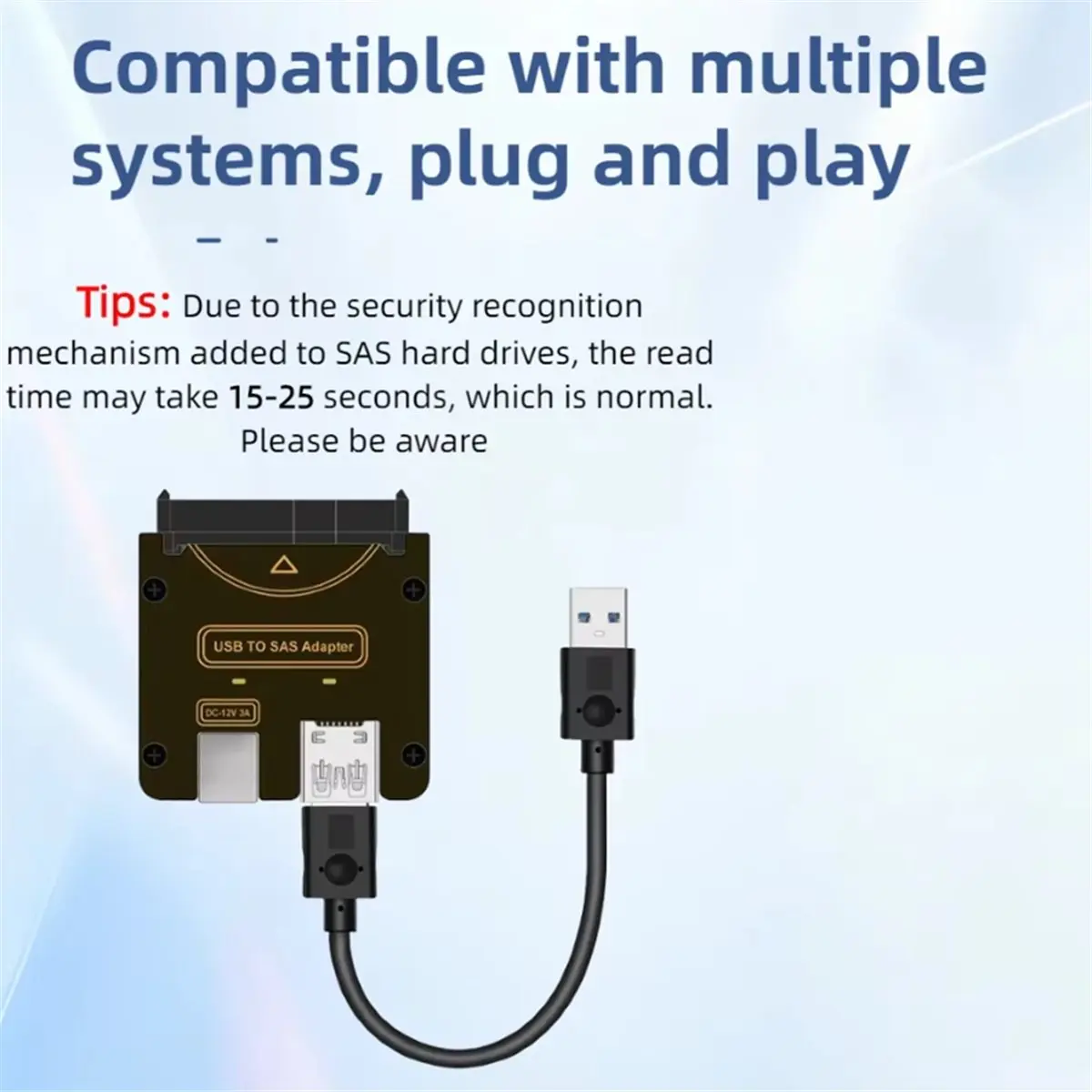 618 Mega Sale USB 3.0 to SAS SSD Expansion Card 29Pin Adapter 6Gbps Easy Drive Cable for 2.5/3.5" SAS Hard Drive Desktop AU Plug