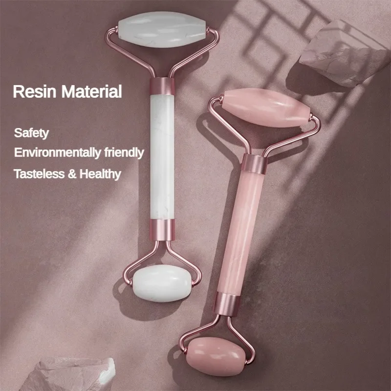 2Pcs Gesicht Massager Roller Guasha Bord Harz Schaber Falten-entferner Massage Roller für Gesichts Heben Körper Schlanke Hautpflege werkzeuge