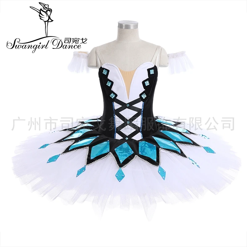 

Harlequinade Ballet Tutu Pancake Girls Blue Black Classical Ballet Tutu For Women BT9050