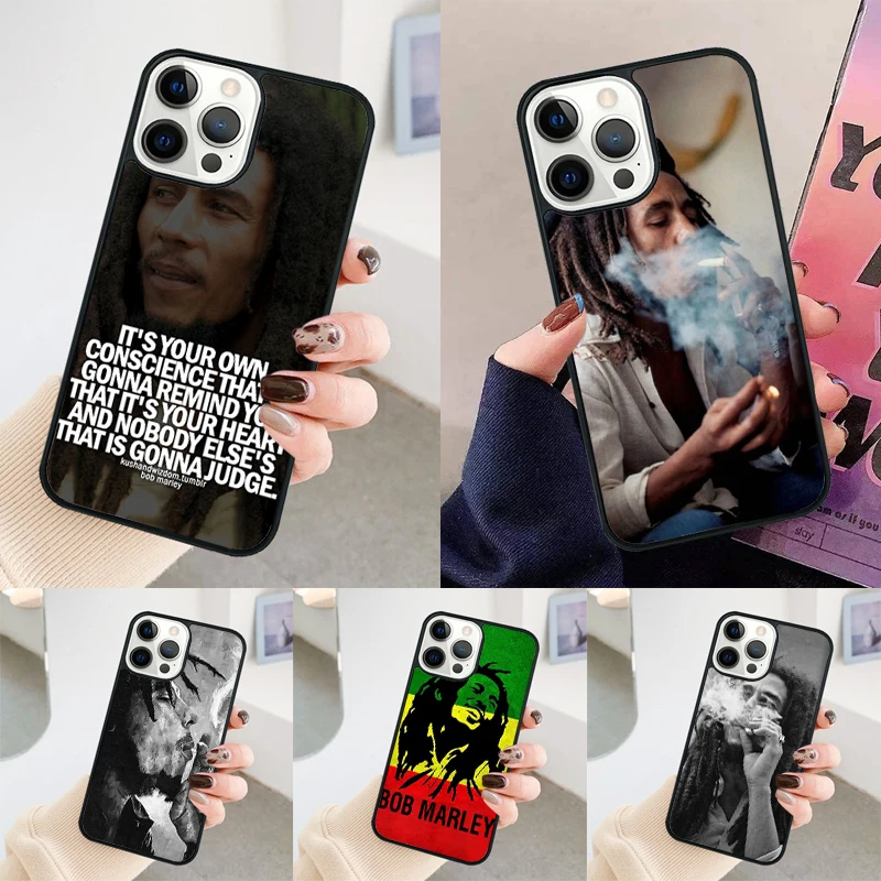 Bob Marleys phone case Cover For iPhone 14 15 16 Pro Max SE 2020 coque For apple 11 12 13 Pro Max Mini 7 8 Plus