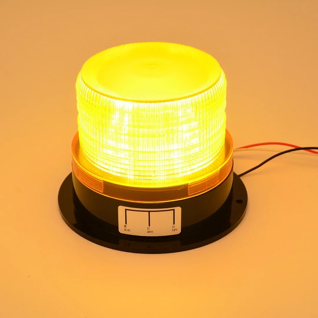 12V 24V Car LED Flashing Strobe Beacon Emergency Warning Light Amber Hazard Safety Lamp Vehicle Truck
