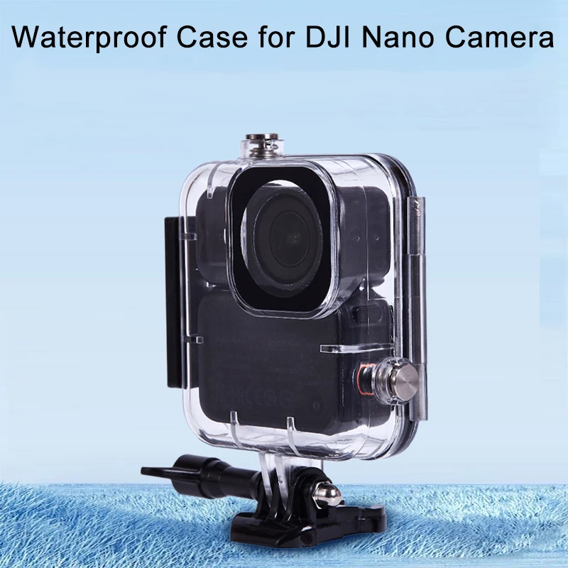 

60M Camera Protective Shell Waterproof PC Sports Camera Cover Transparent Tempered Glass for DJI Osmo Nano