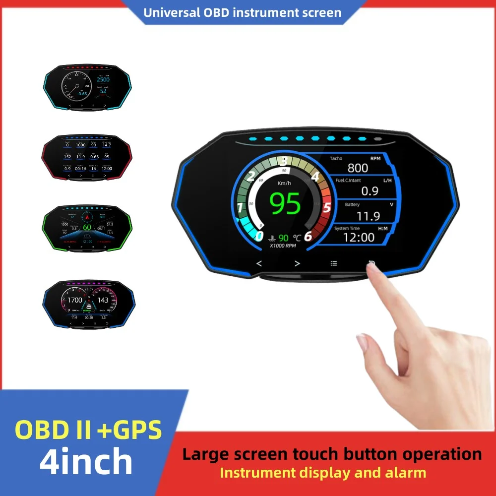 

Head-up Display OBD2 Digital Speedometer Multifunctional LCD Hud On Board Computer Overspeed Alarm RPM Water Temperature Meter